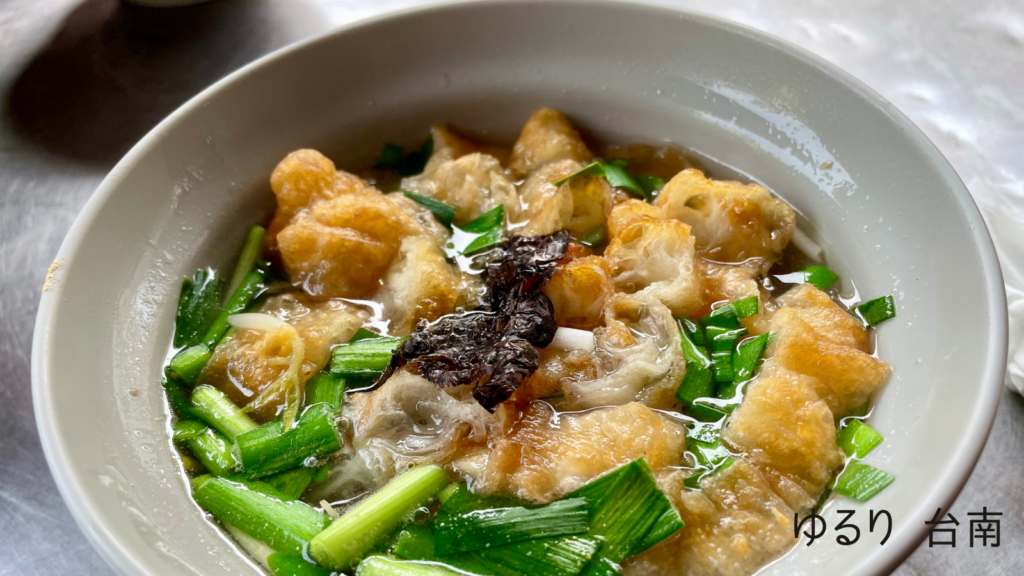 汕頭沙茶意麵の油條湯